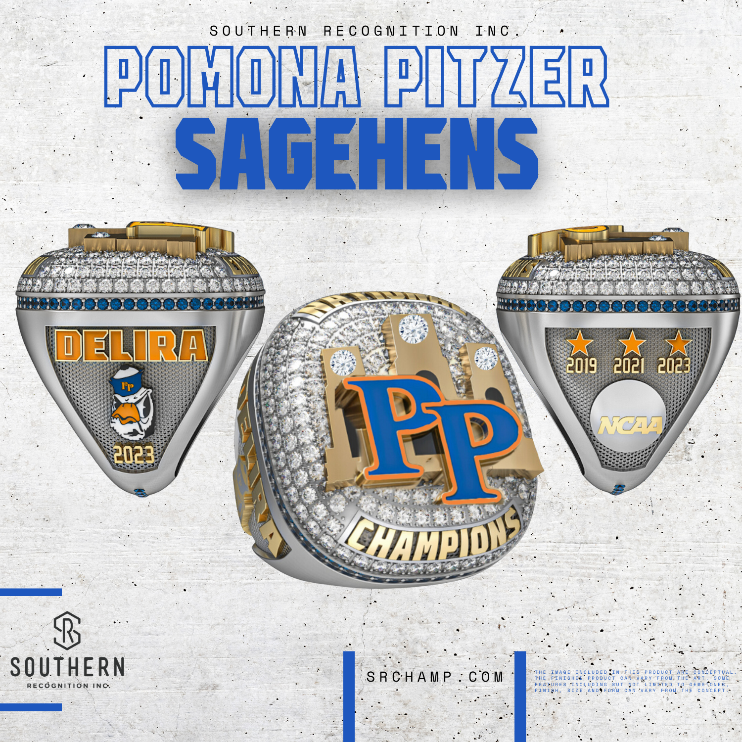 Pomona Pitzer Cross Country National Championship Ring