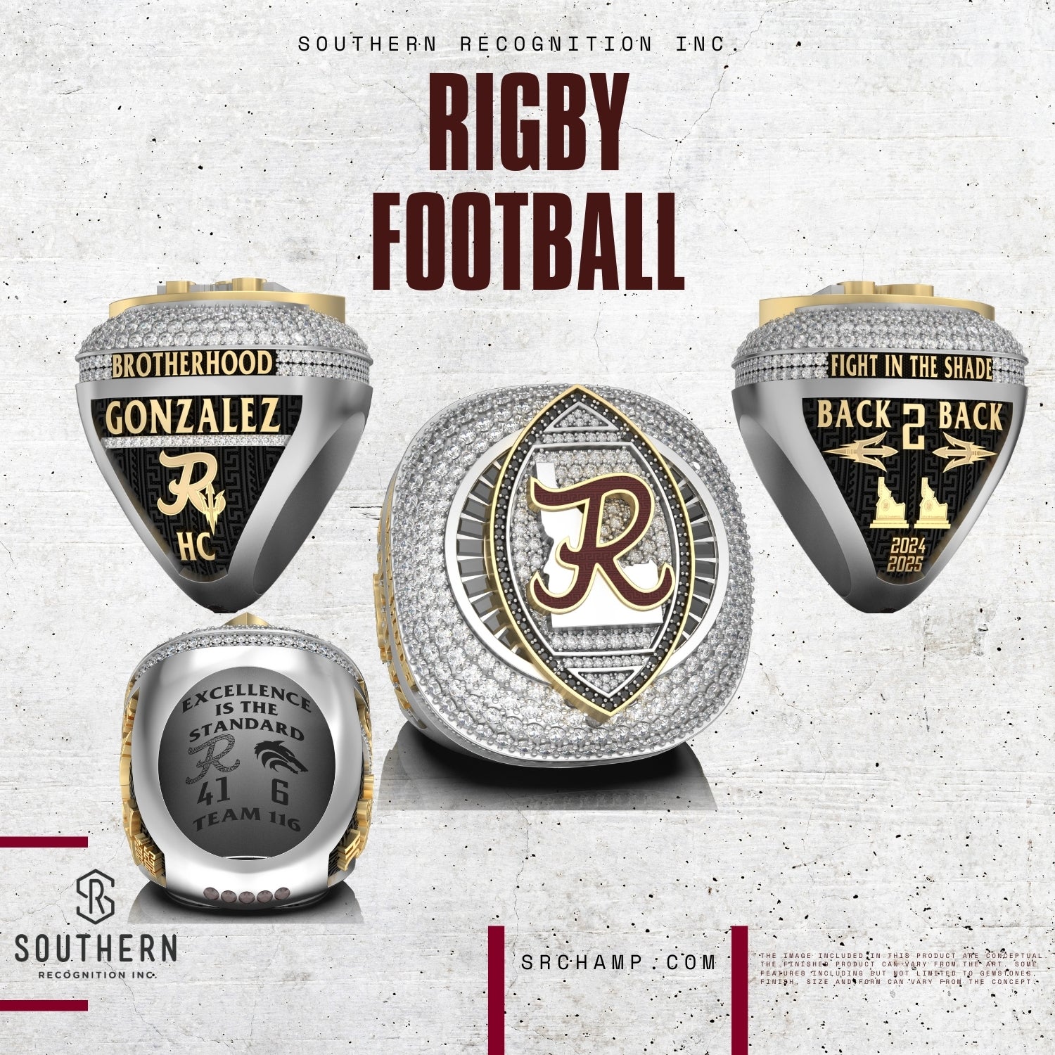 Rigby Football - 2025 State Championship Ring