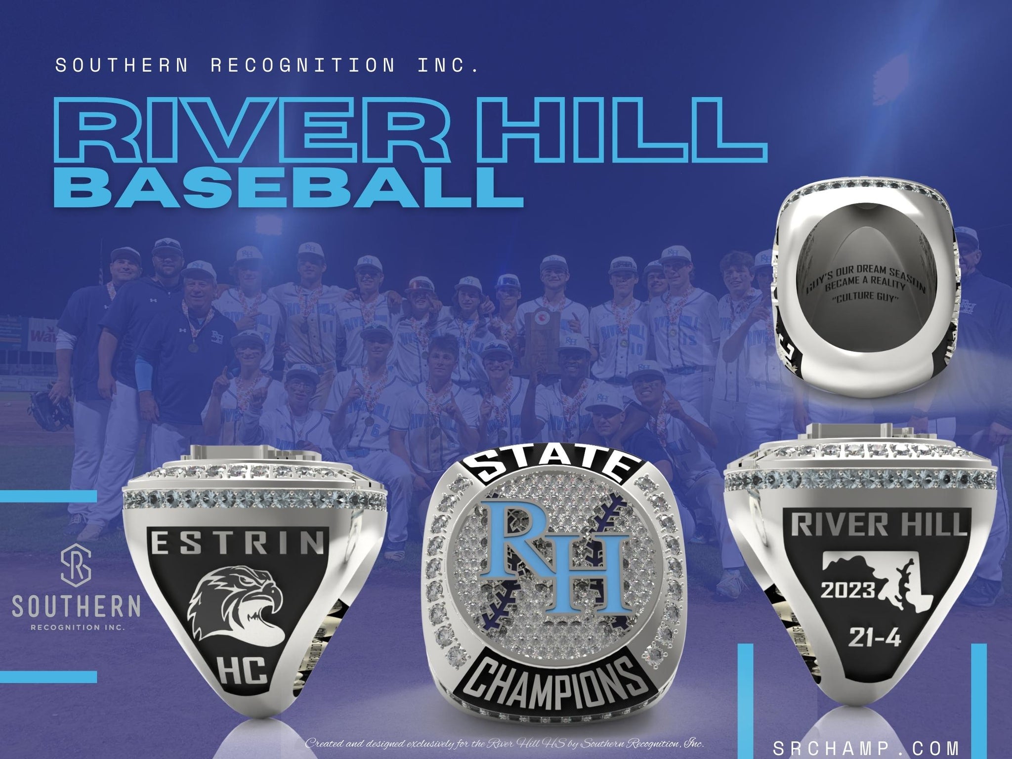 River Hill Baseball - State Championship Ring 2023