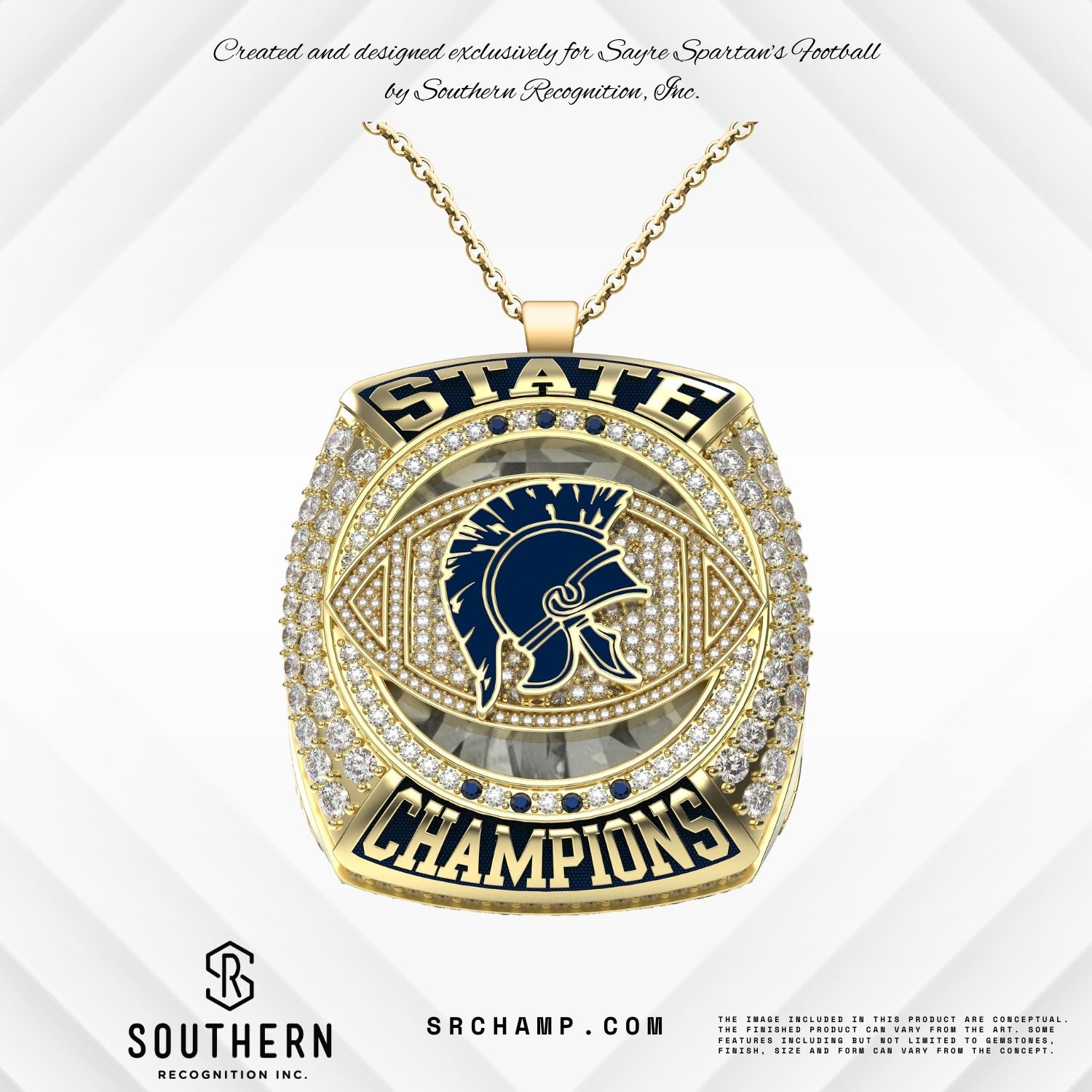 SAYRE SPARTANS 2024 Football State Championship PENDANT