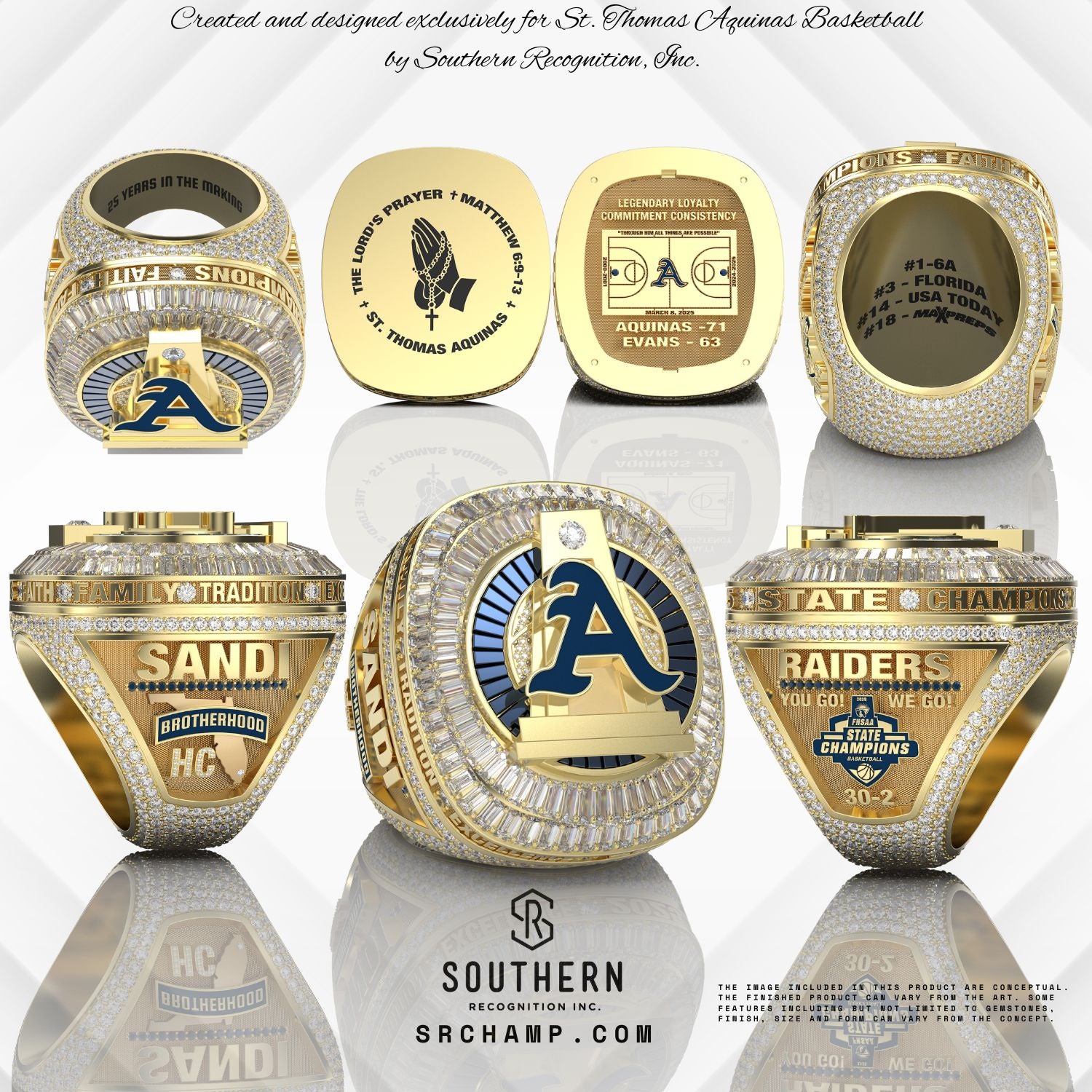 St.Thomas Aquinas High School - BASKETBALL - 2025 - RING ONLY