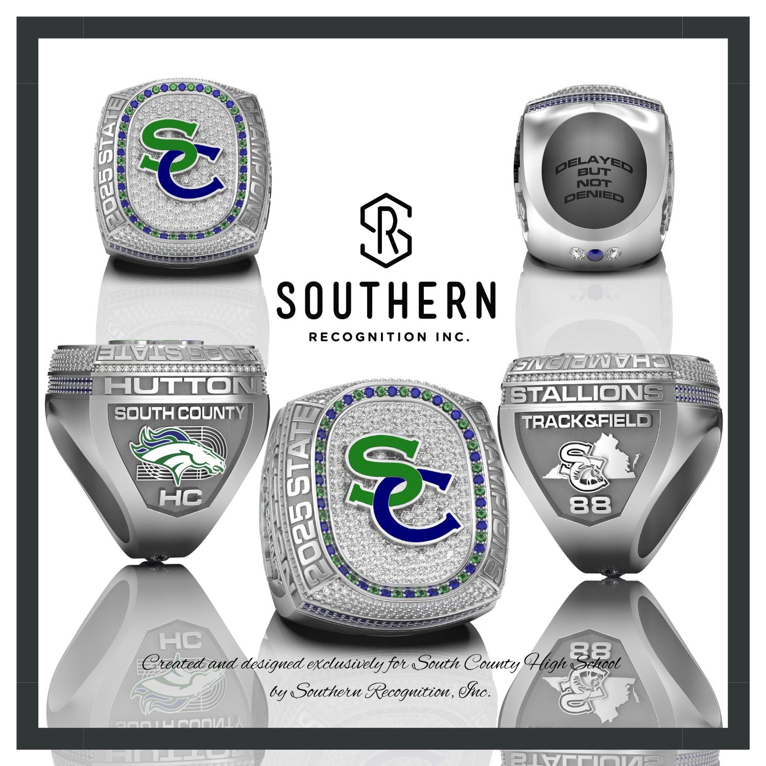 South County 2025 Men's Track & Field State Championship Ring