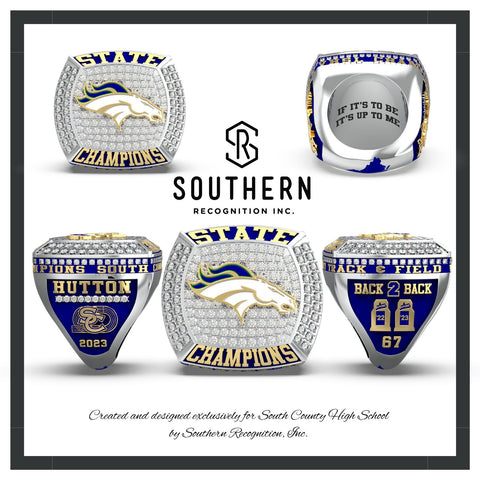 South County 2023 Women's Track & Field State Championship Ring