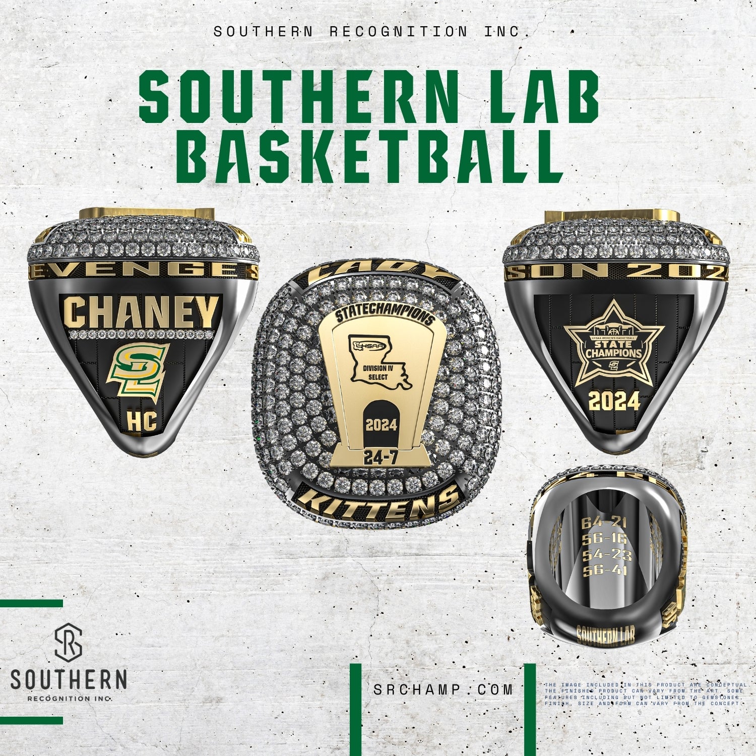 Southern Lab Basketball State Championship Ring