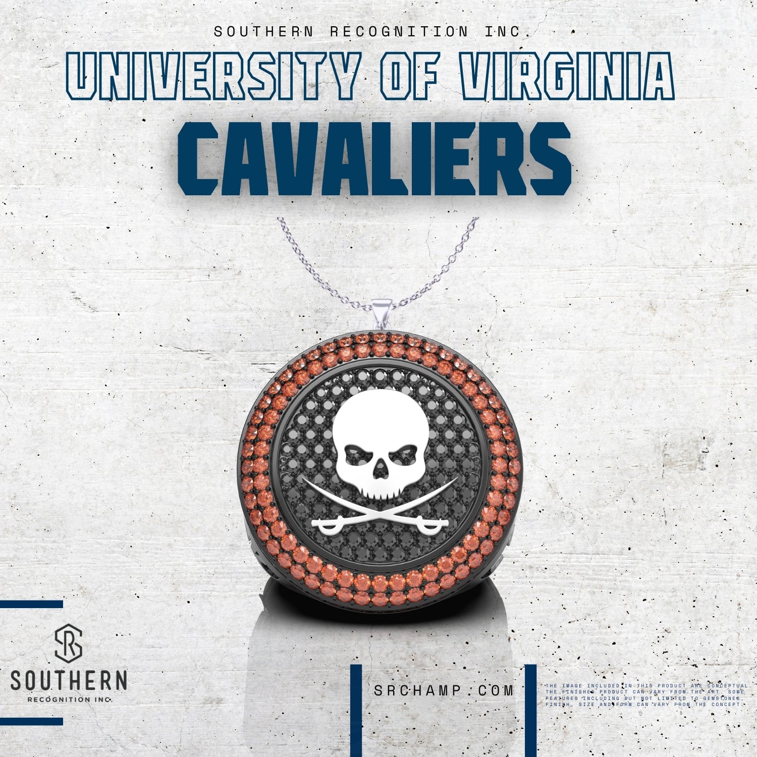 University of Virginia - 2025 Swimming and Diving ACC Championship Pendant
