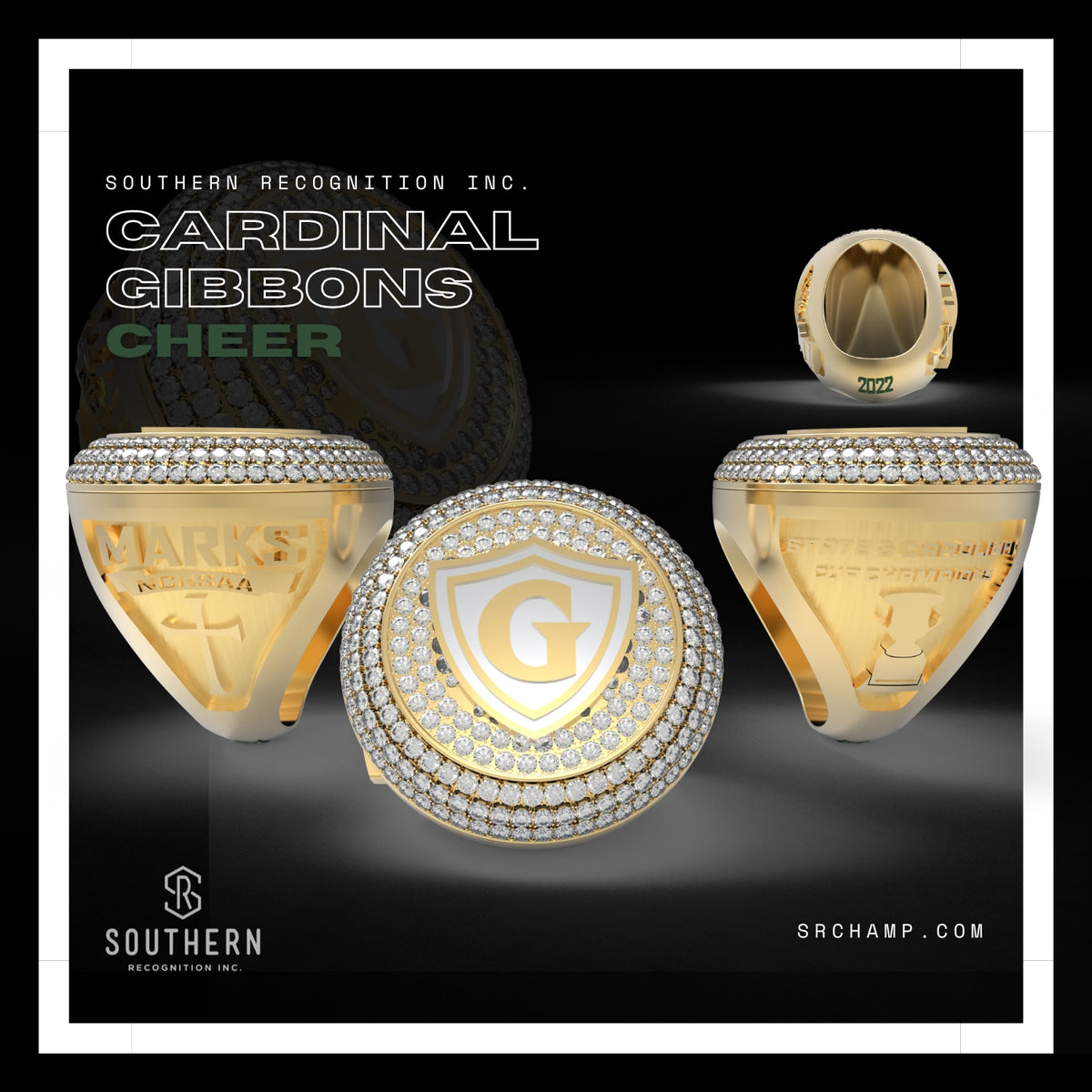 Cardinal Gibbons 2024 Cheer Championship Ring – Southern Recognition, Inc.