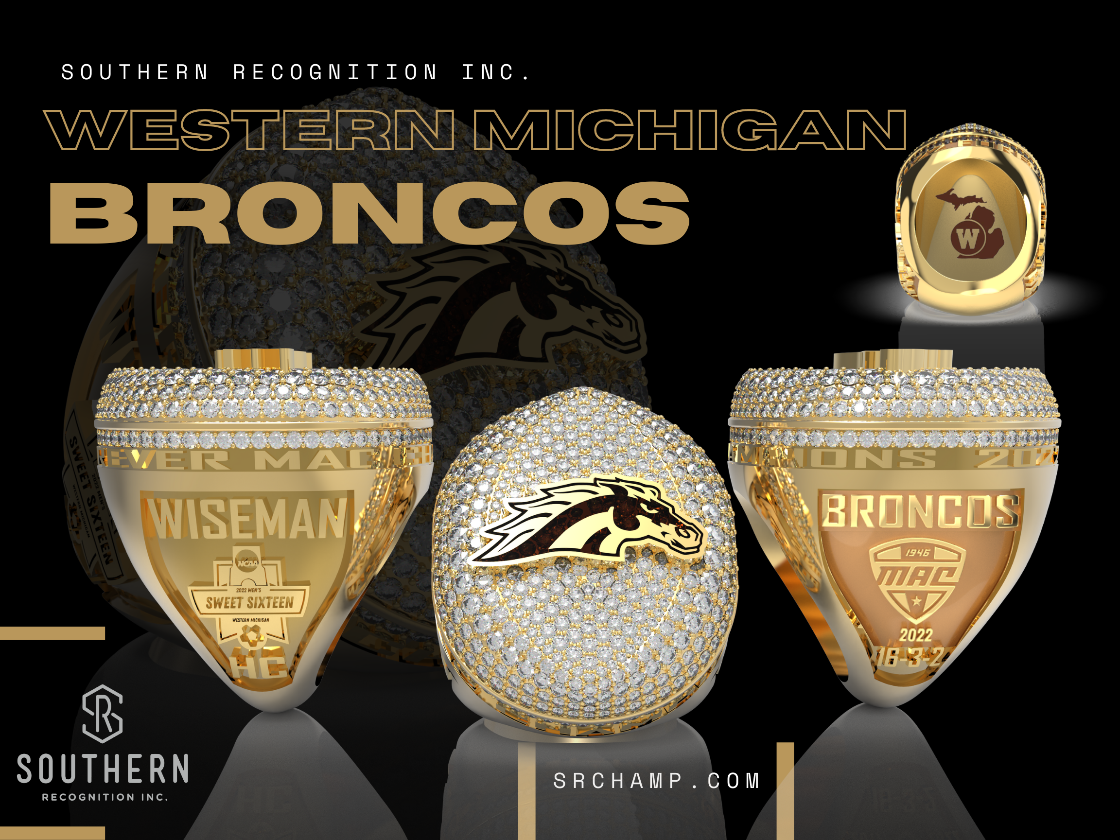 Western Michigan Men's Soccer 2022 MAC Championship Ring