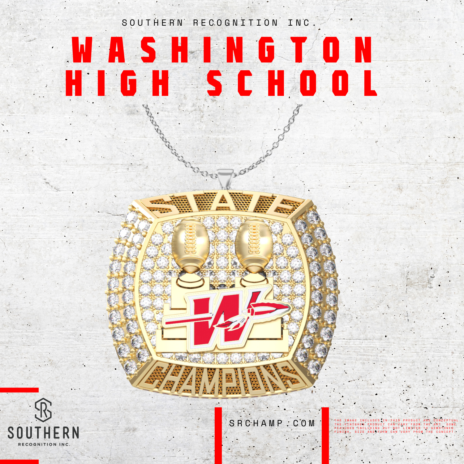 Washington - 2023 Football Championship Pendant