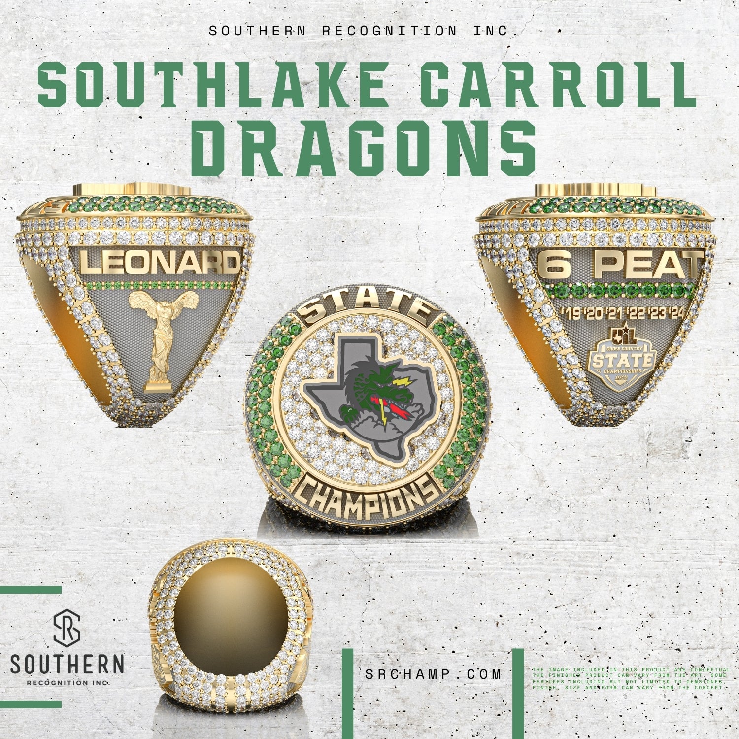 Southlake Carroll Cross Country 2024 State Championship Ring – Southern ...
