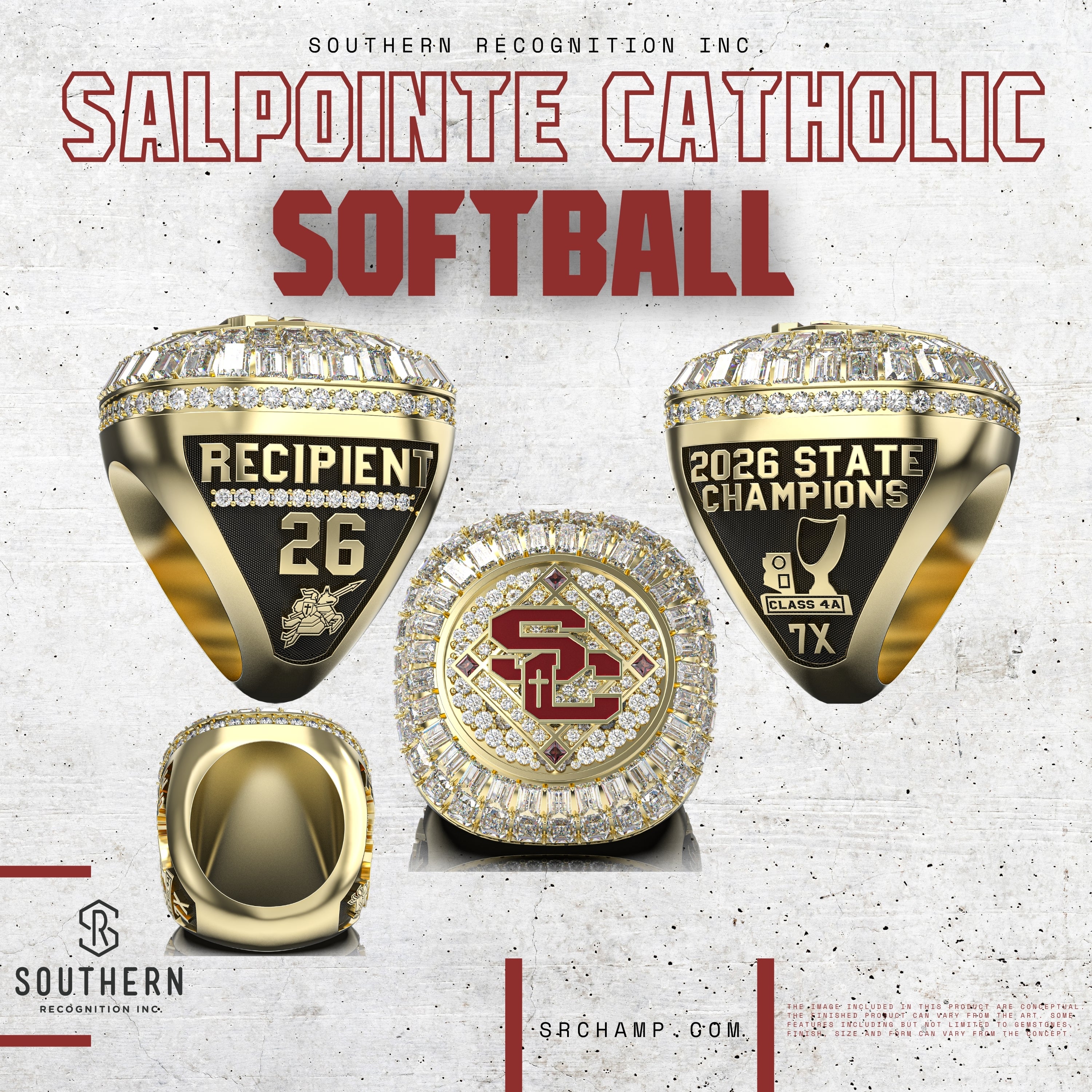 Salpointe Catholic Softball - 2026 State Championship Ring