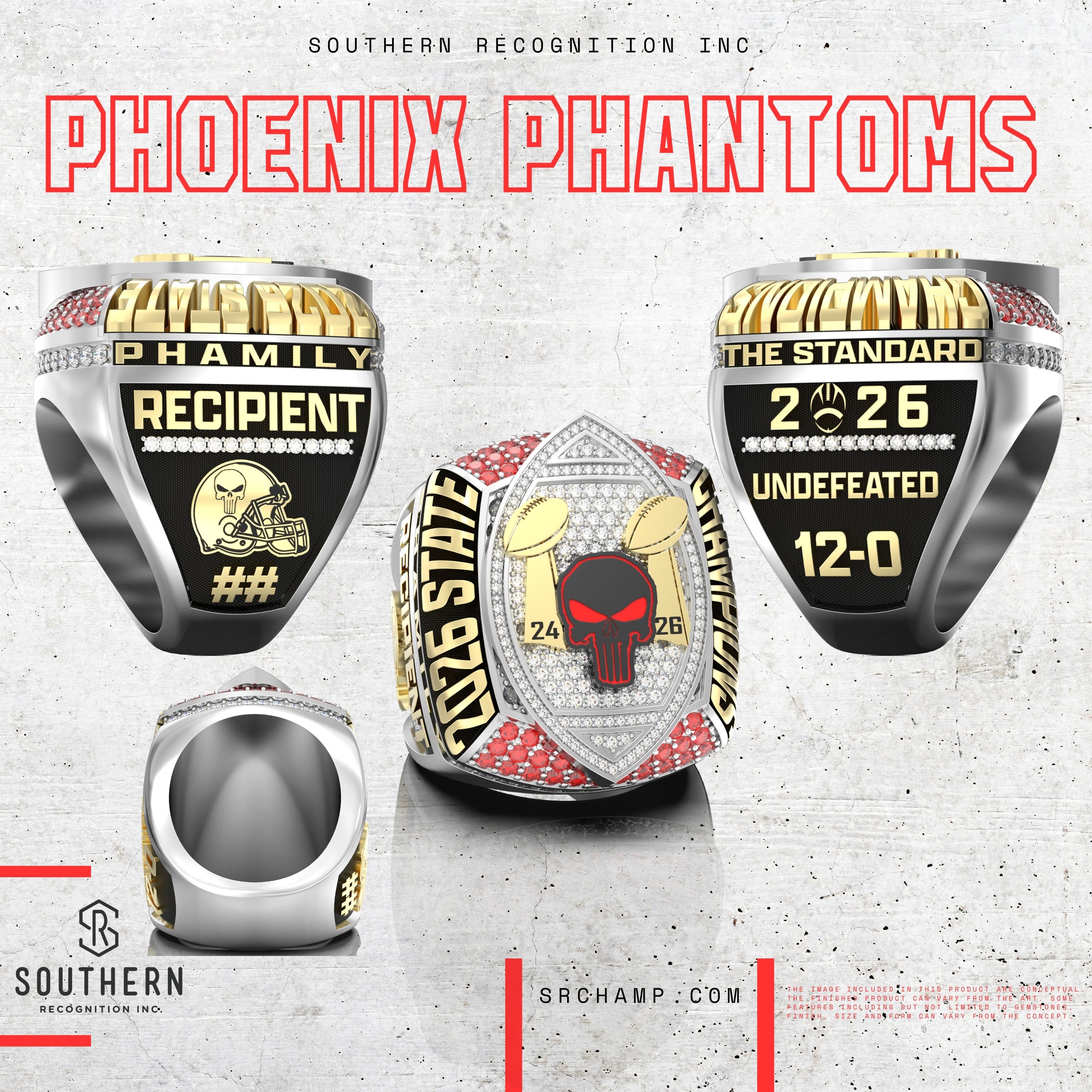 Phoenix Phantoms 5XL Championship Ring