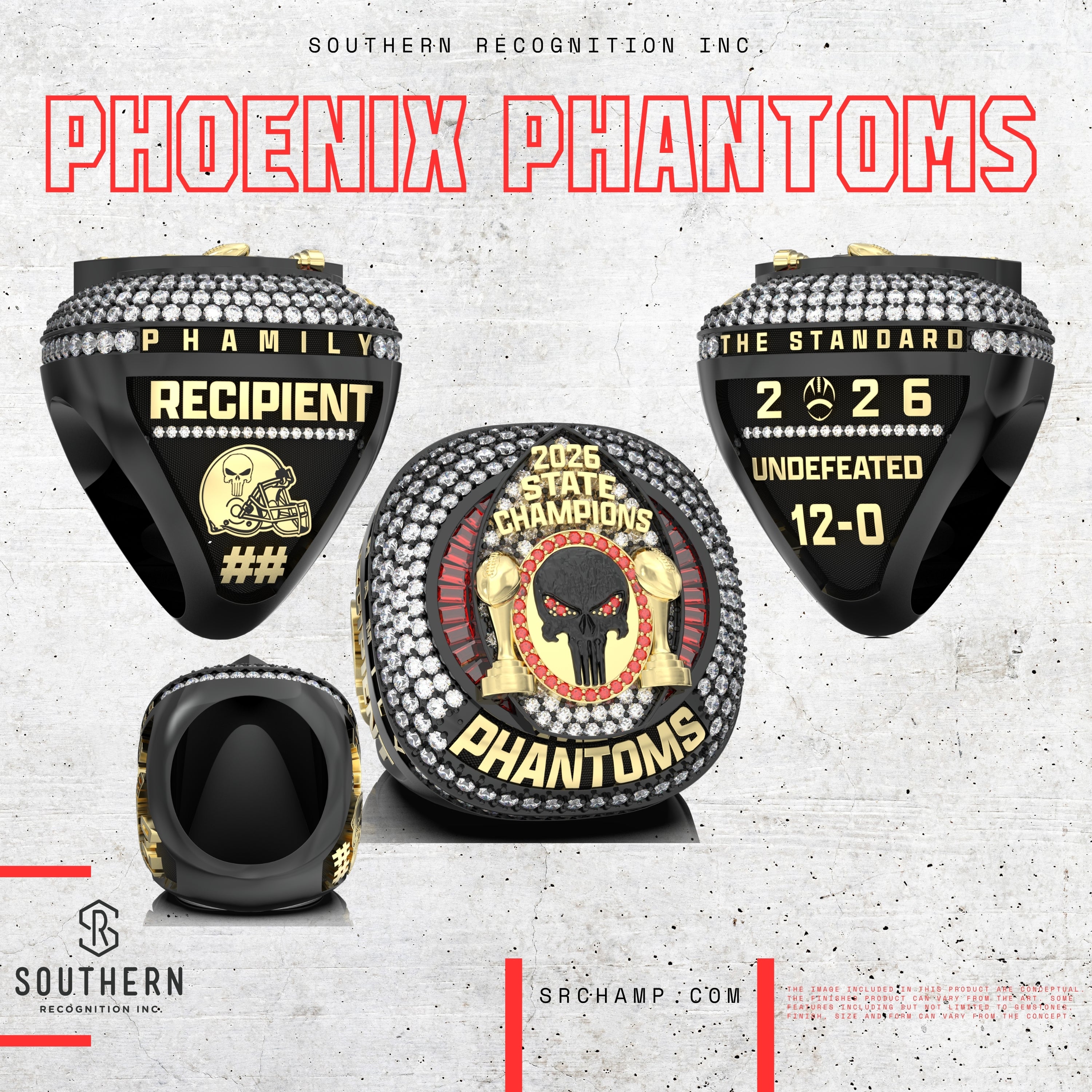 Phoenix Phantoms 3XL Championship Ring