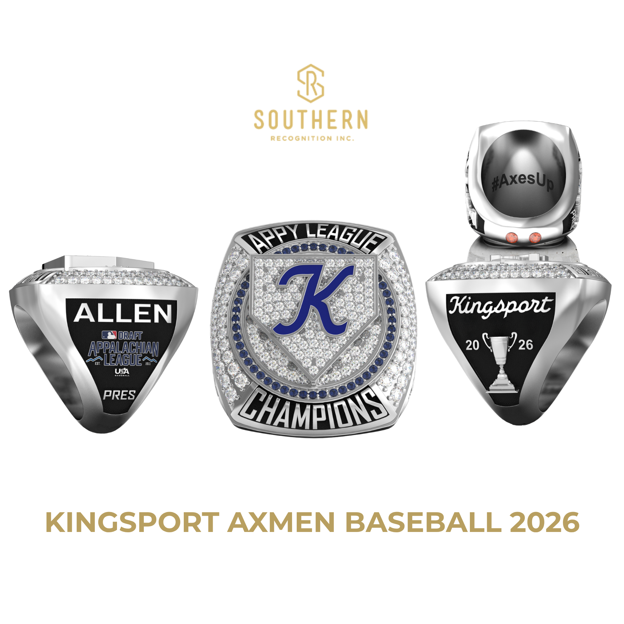 Kingsport Axmen Baseball - 2026 Appy League Championship Ring
