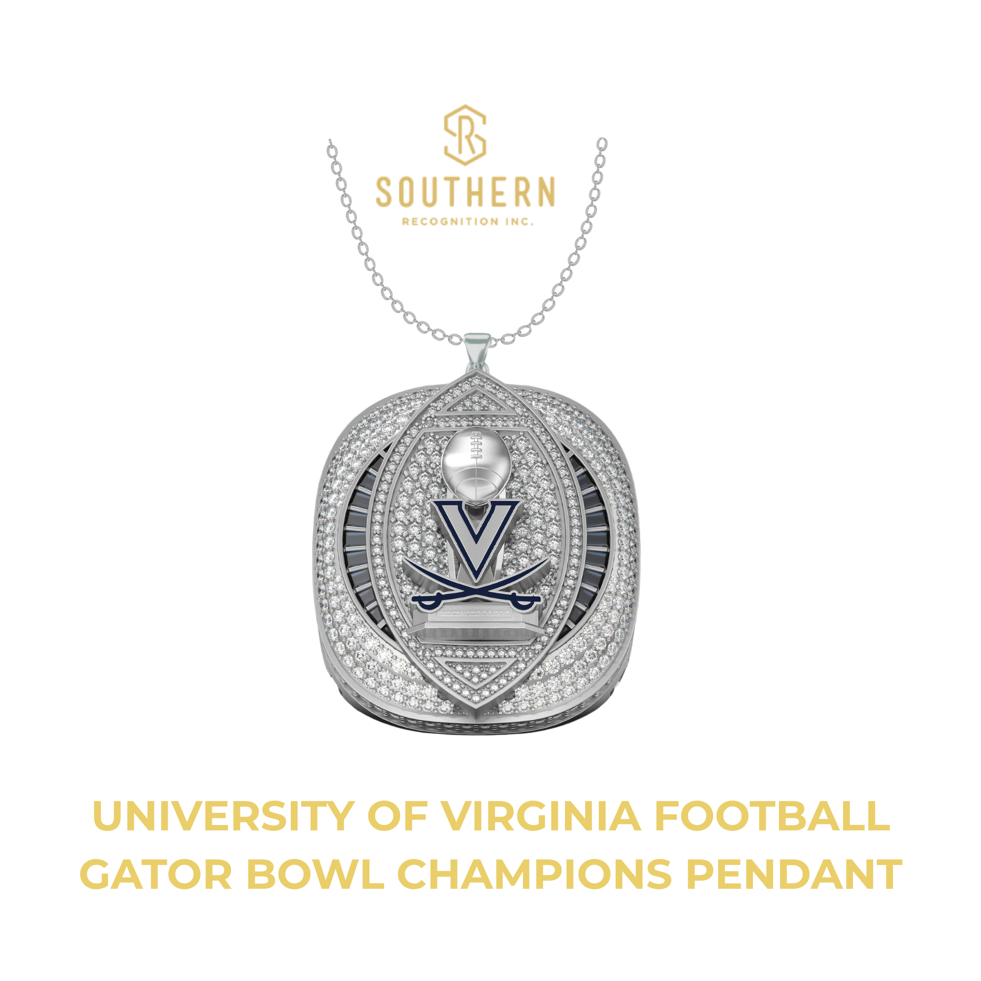 University of Virginia Football - Gator Bowl Champions - Pendant