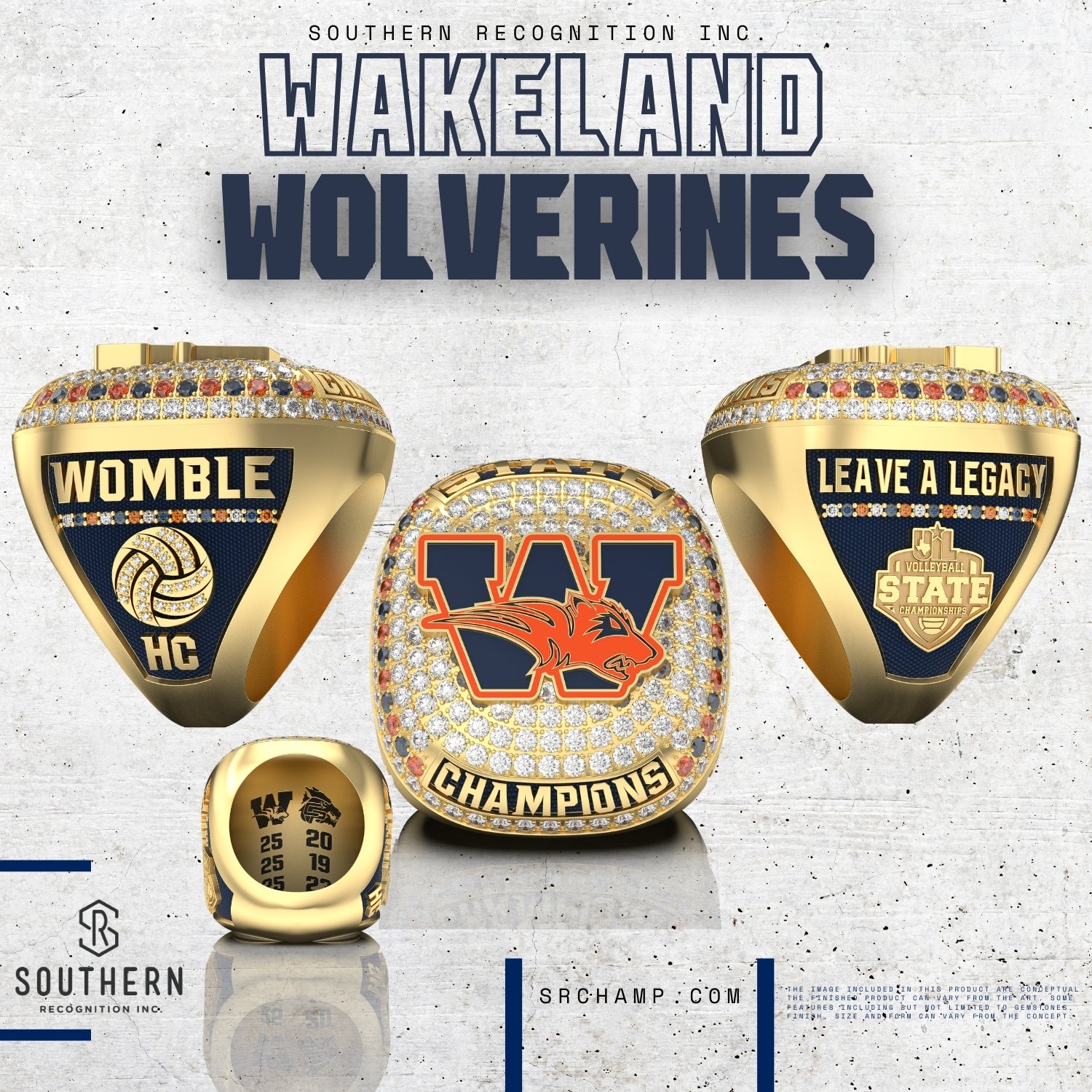 Frisco-Wakeland Girls' Volleyball - 2024 Championship Ring