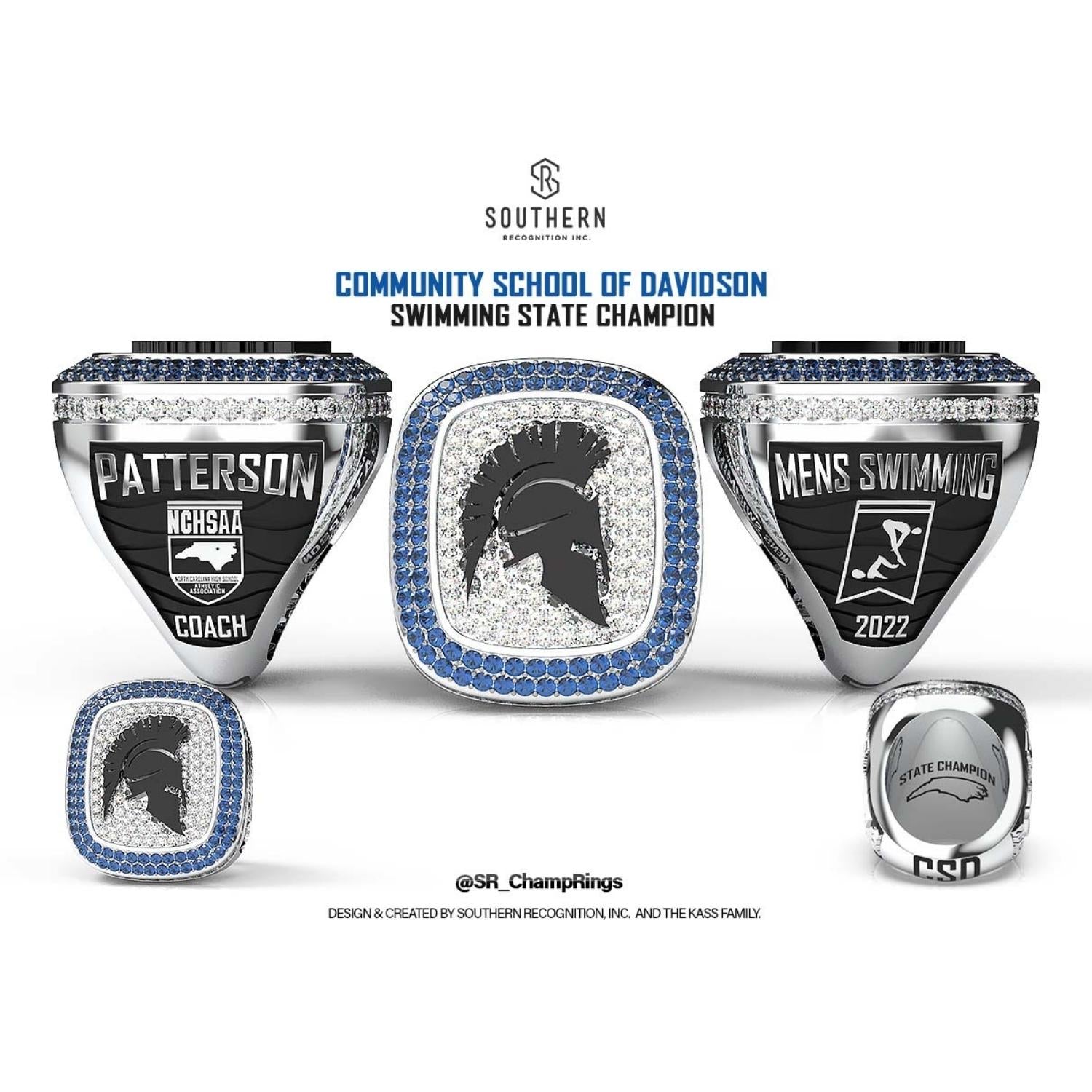 Community School of Davidson - Men's Swimming and Diving - State Championship Ring