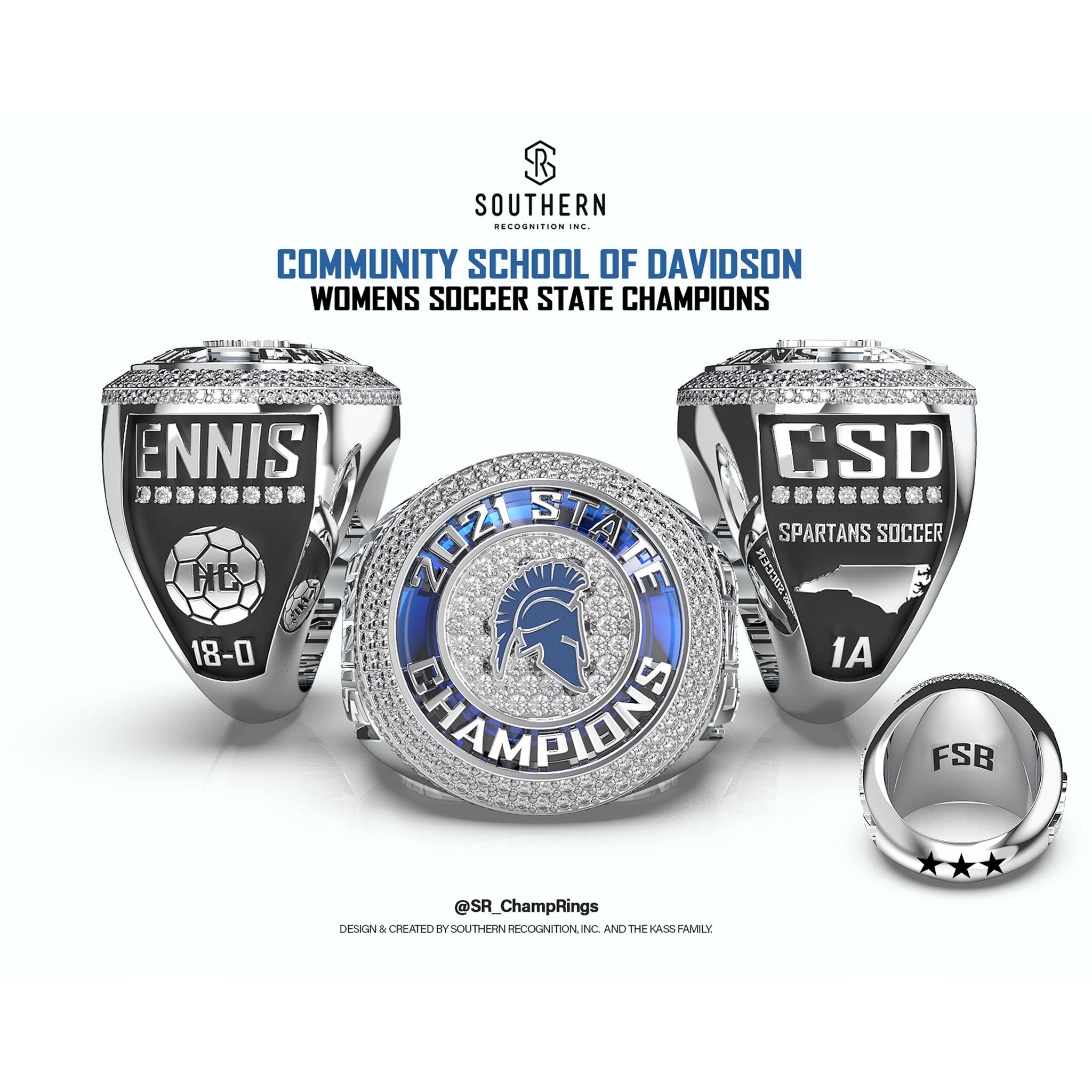 Community School of Davidson - Women's Soccer - State Championship Ring