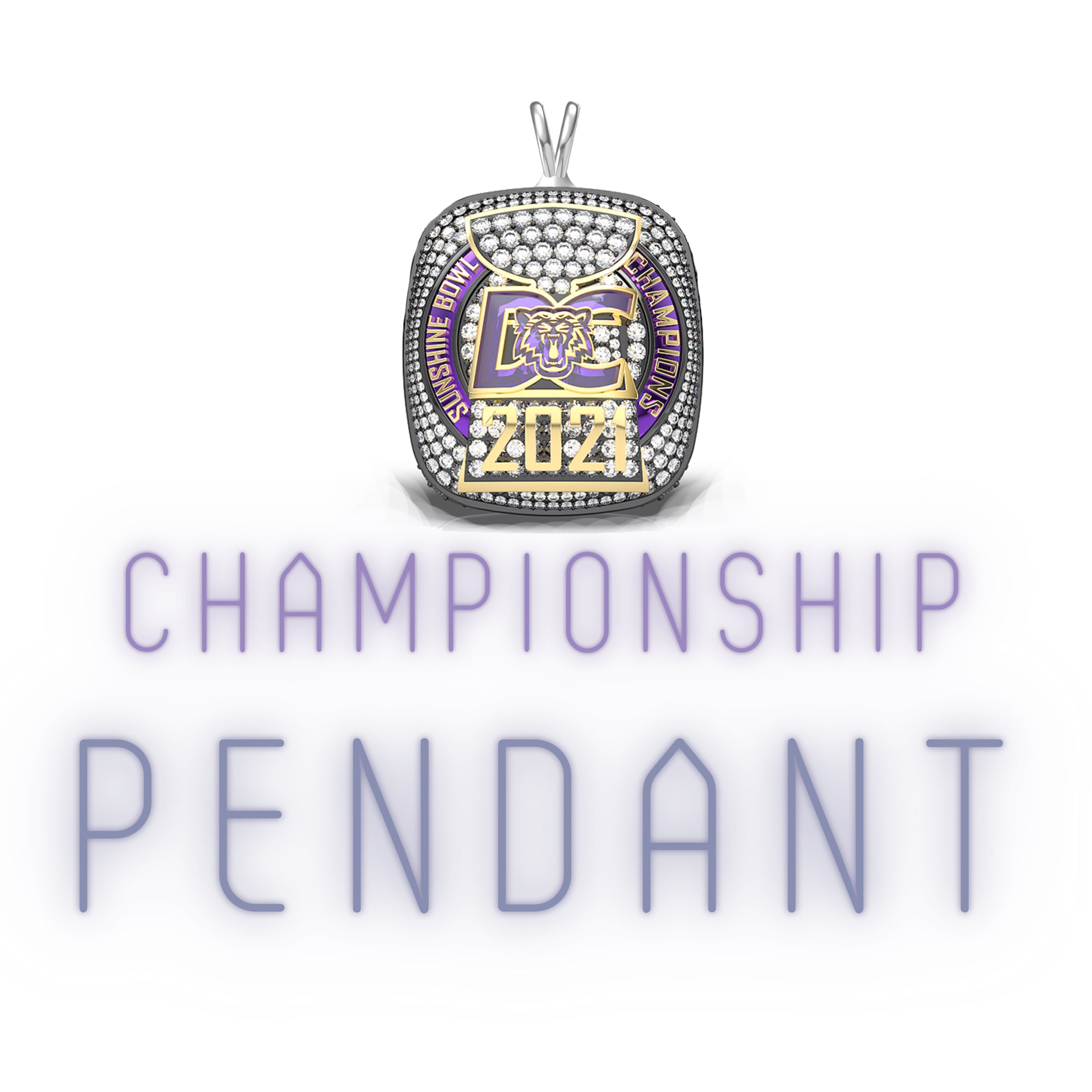 DC Woodland Tigers - 2021 Sunshine Bowl Championship Pendant