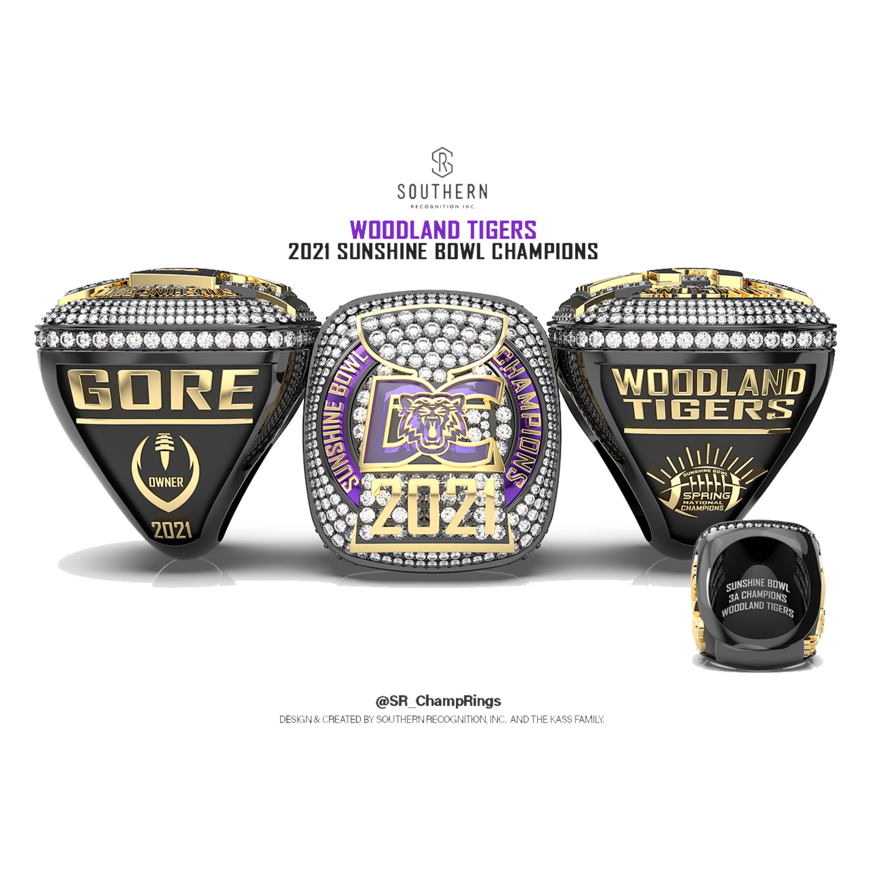 DC Woodland Tigers - 2021 Football Sunshine Bowl Championship Ring