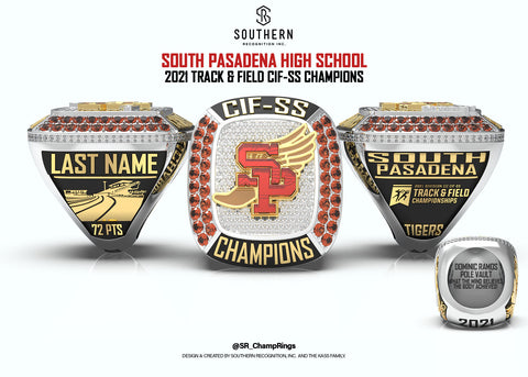 South Pasadena - 2021 Track and Field Championship Ring