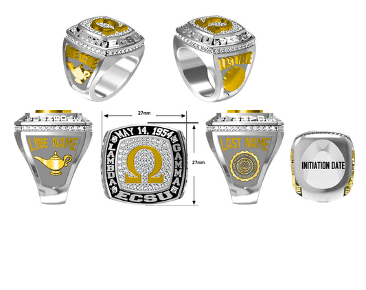 Elizabeth City State University - Lambda Gamma Fraternity Ring