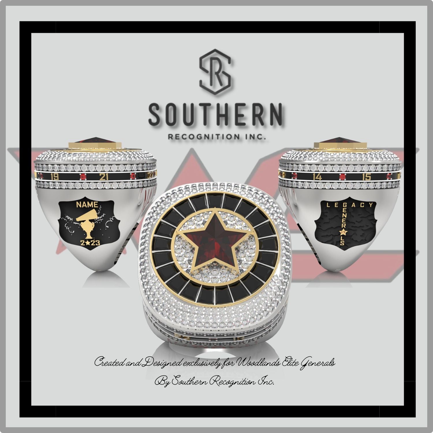 Woodlands Elite Generals 2023 NCA Championship Ring
