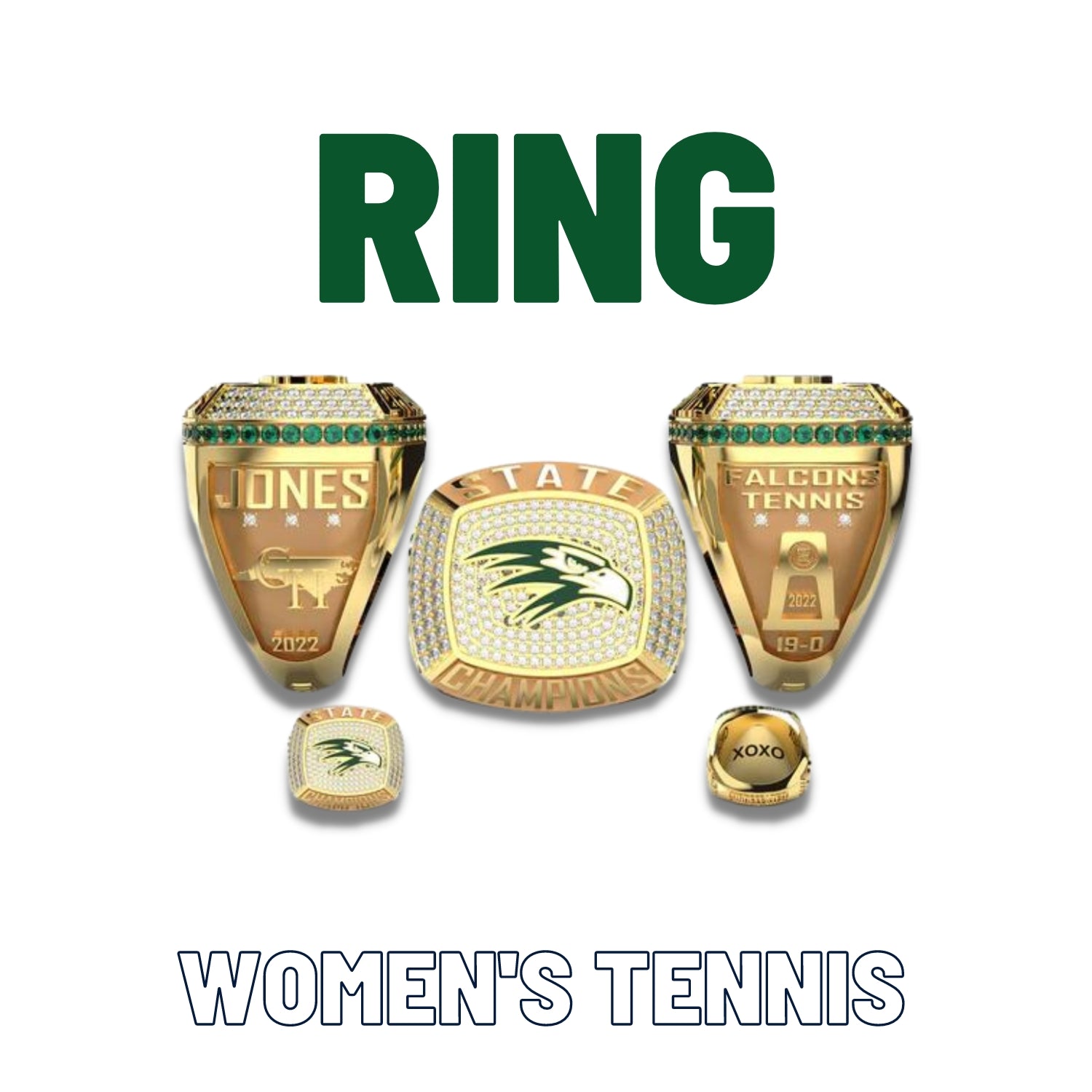 Green Hope - 2022 Girls Tennis  State Championship Ring