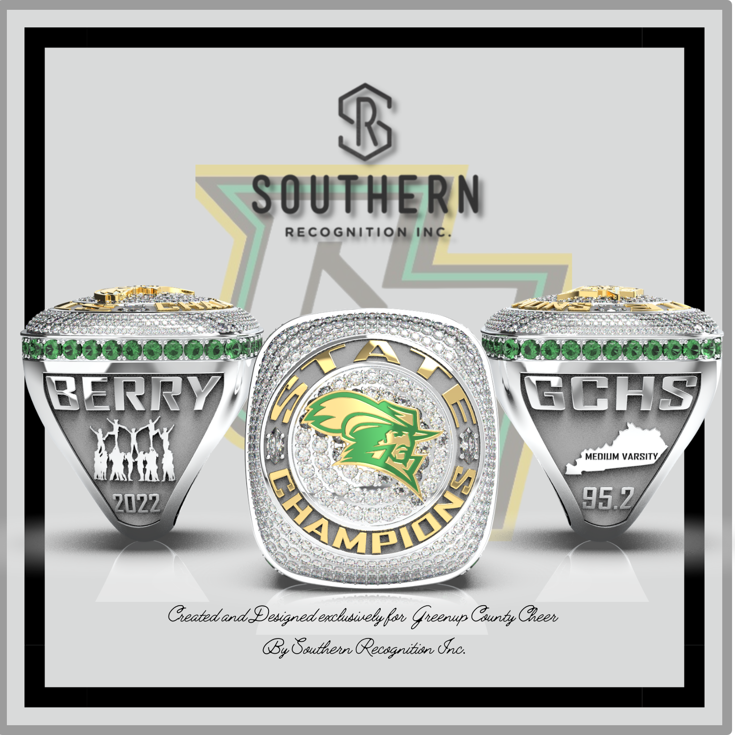 Greenup County Cheerleading State Championship Ring - 2023