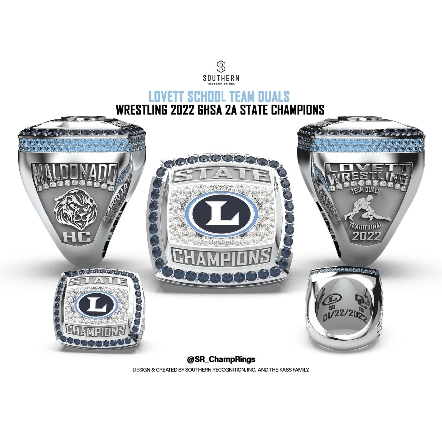 The Lovett School - Duals Wrestling  - State Championship Ring 2022