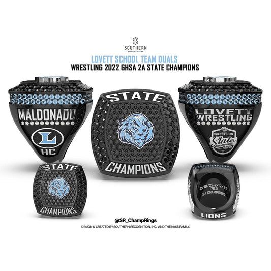 The Lovett School - Traditional Wrestling  - State Championship Ring 2022