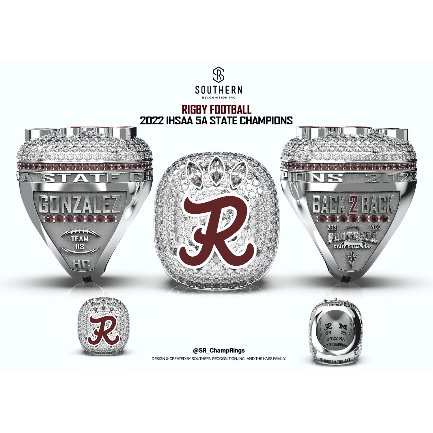 STUDENT ATHLETE or COACHING STAFF ONLY - Partial Payment - Rigby - 2022 Football State Championship Ring