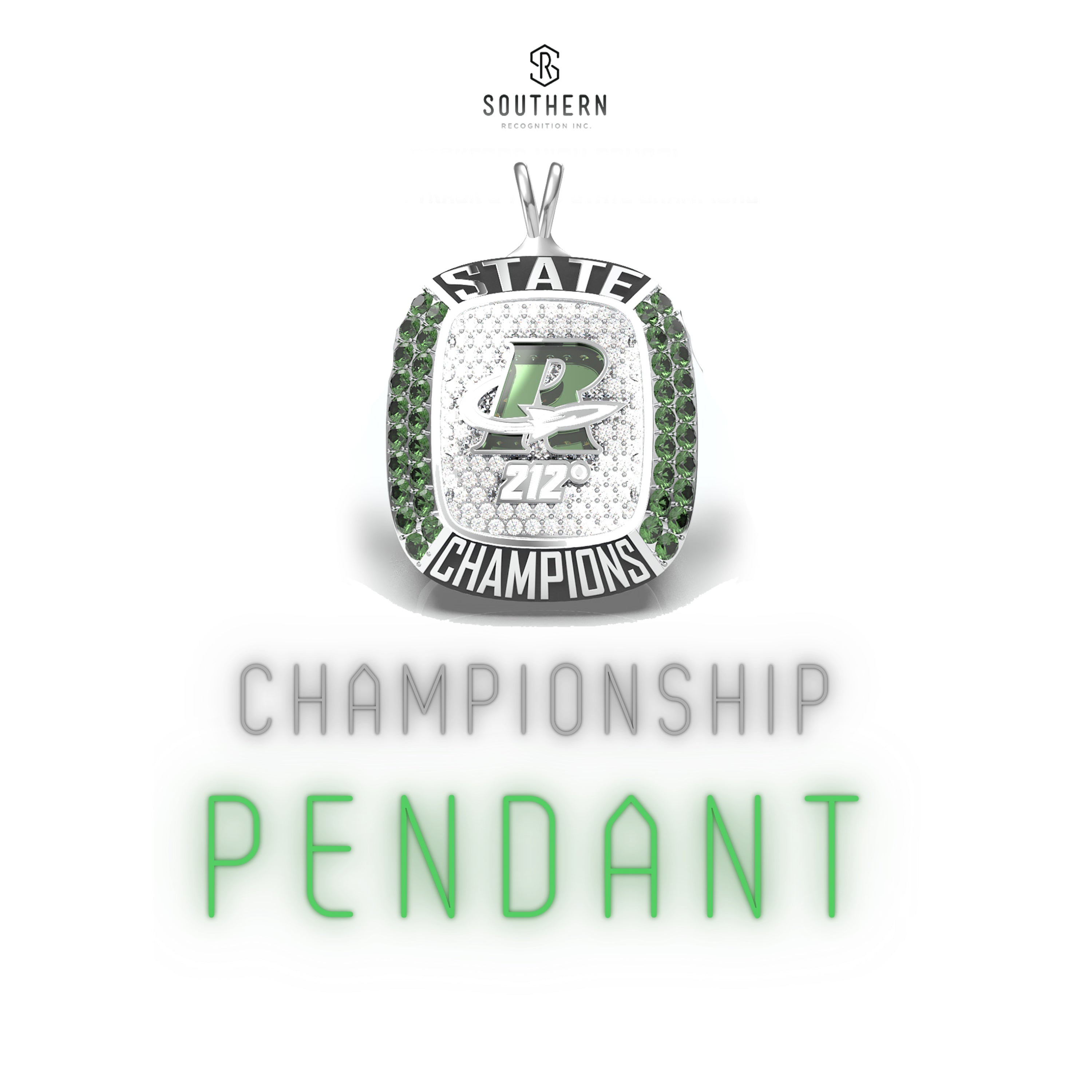 Rockford High School - 2021 Women's Track and Field Championship Pendant