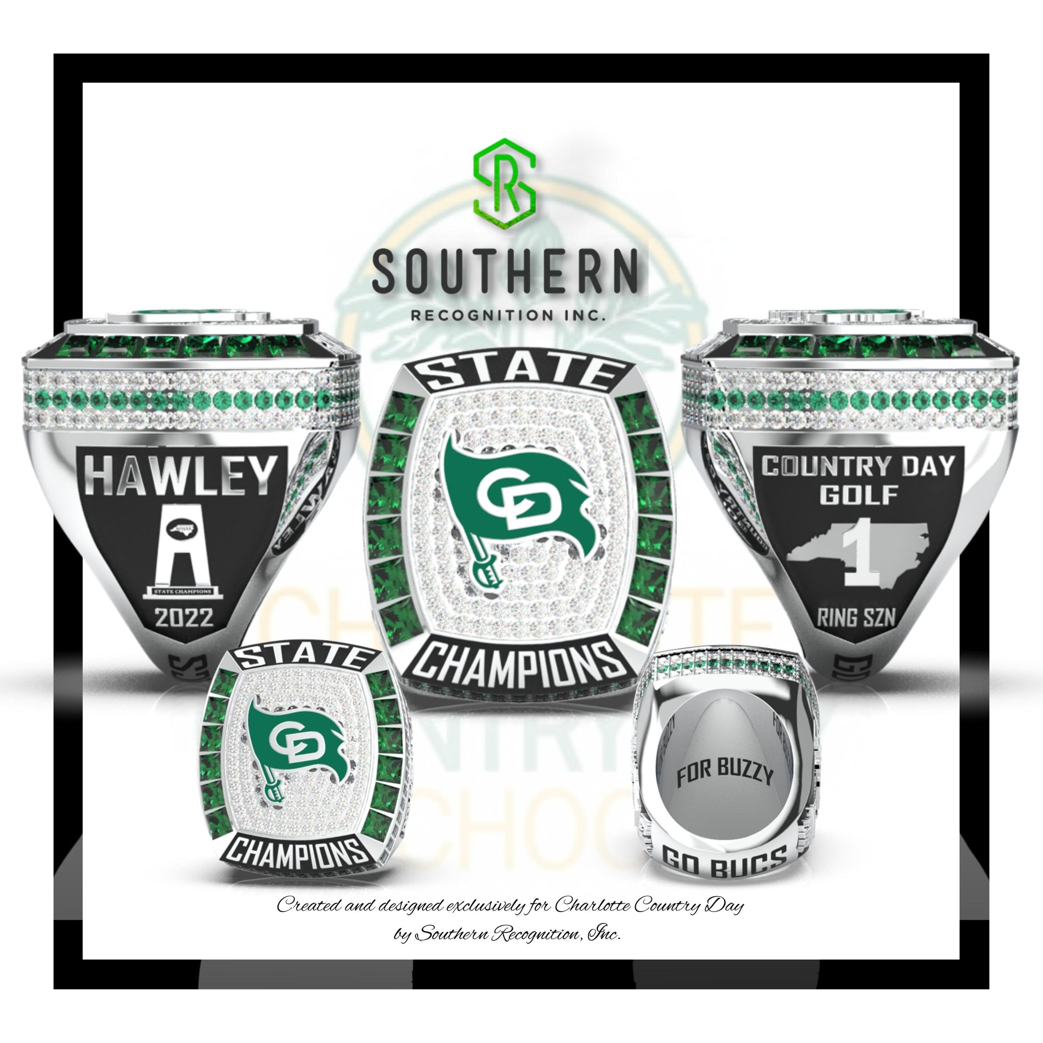 Charlotte Country Day - 2022 Golf State Championship Ring