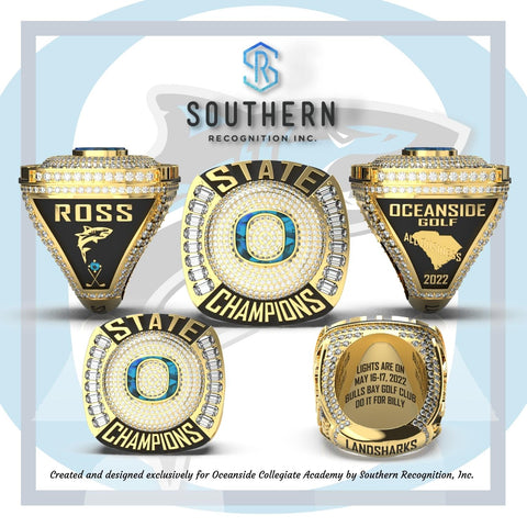 2022 Oceanside Collegiate Academy Golf State Championship Ring