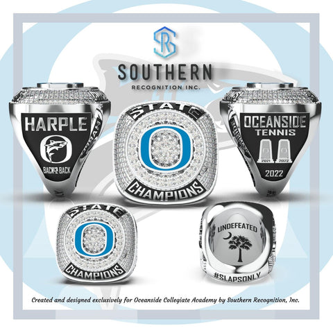 2022 Oceanside Collegiate Academy Tennis State Championship Ring
