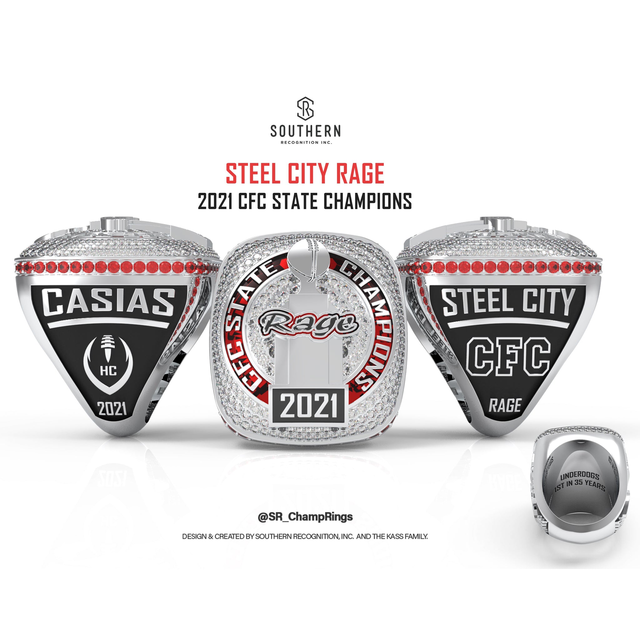 Steel City Rage - 2021 Football Championship Ring