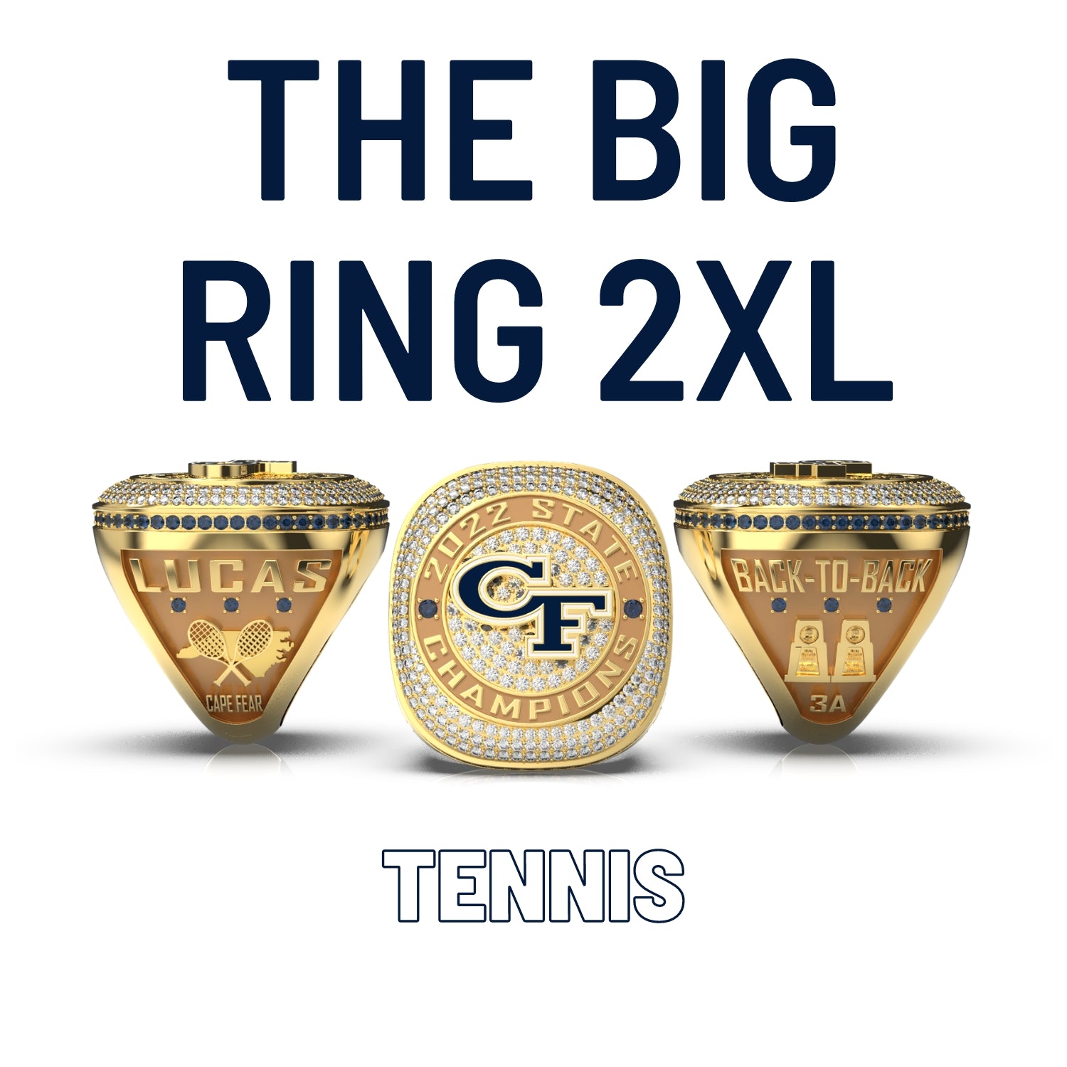 THE BIG ONE - 2XL Cape Fear Women's Tennis - 2022 Championship Ring