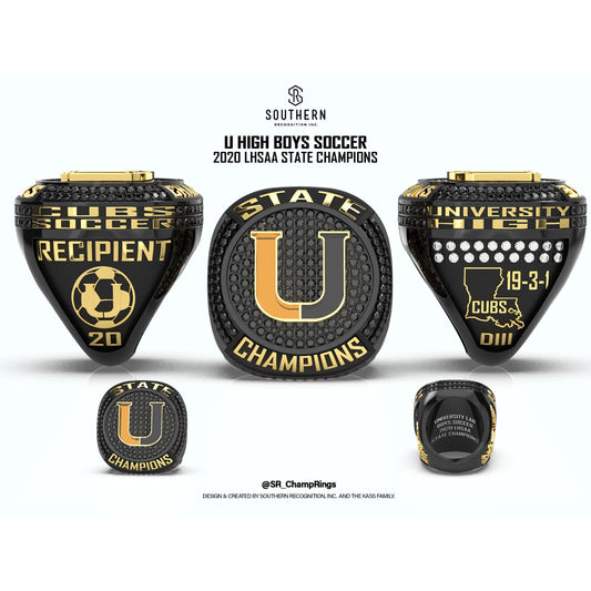 University Laboratory  - Boy's Soccer - State Championship Ring 2020