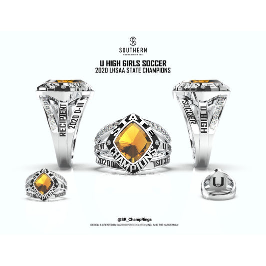 University Laboratory  - Girl's Soccer - State Championship Ring 2020