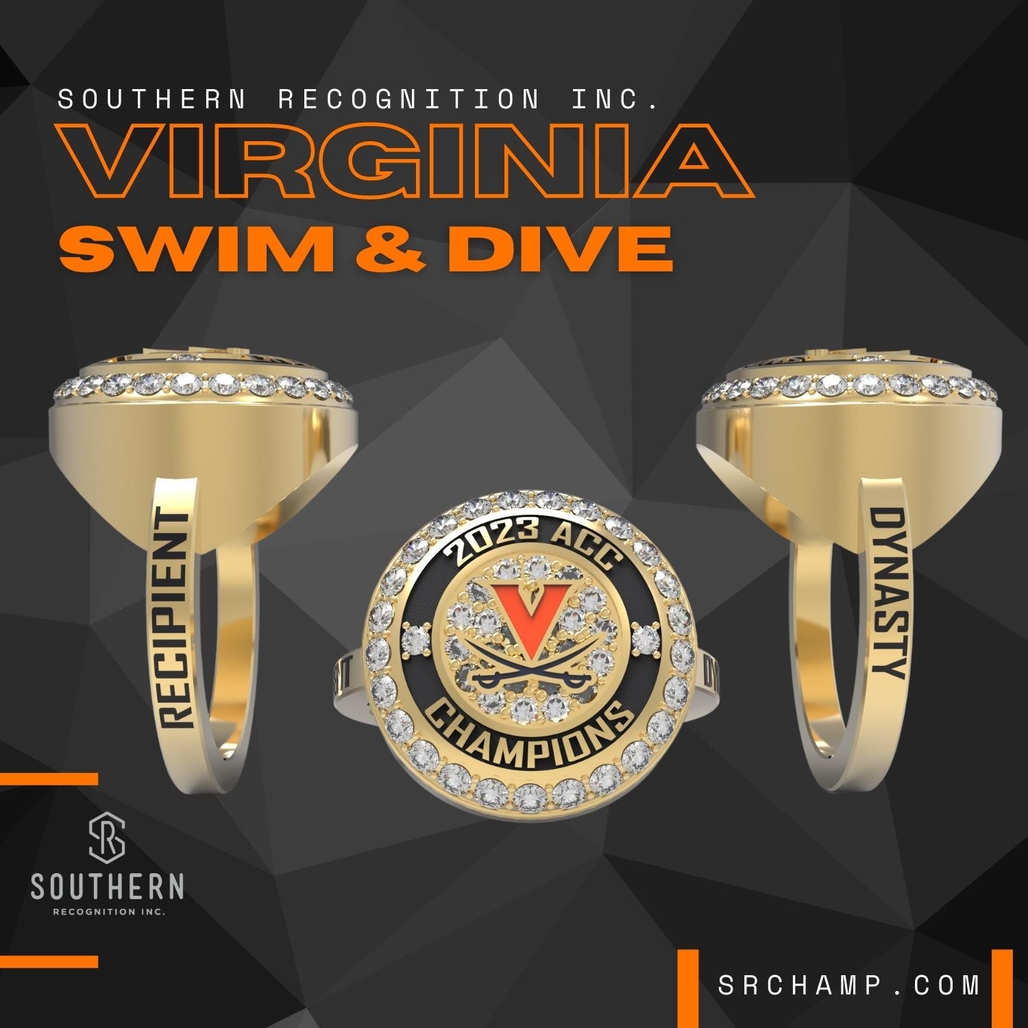 University of Virginia - 2023 Swimming and Diving ACC Championship WOMEN'S Ring