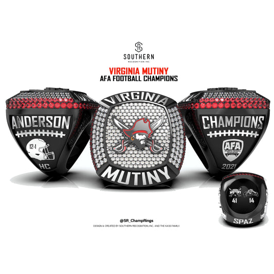 Virginia Mutiny AFA Championship Ring