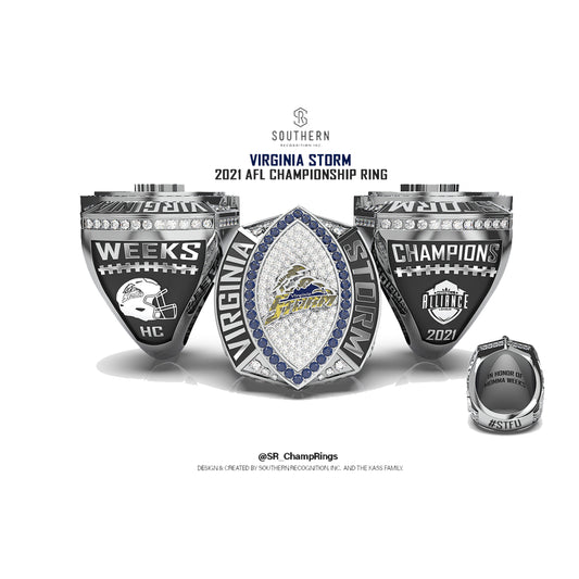 Virginia Storm - 2021 Football AFL Championship Ring