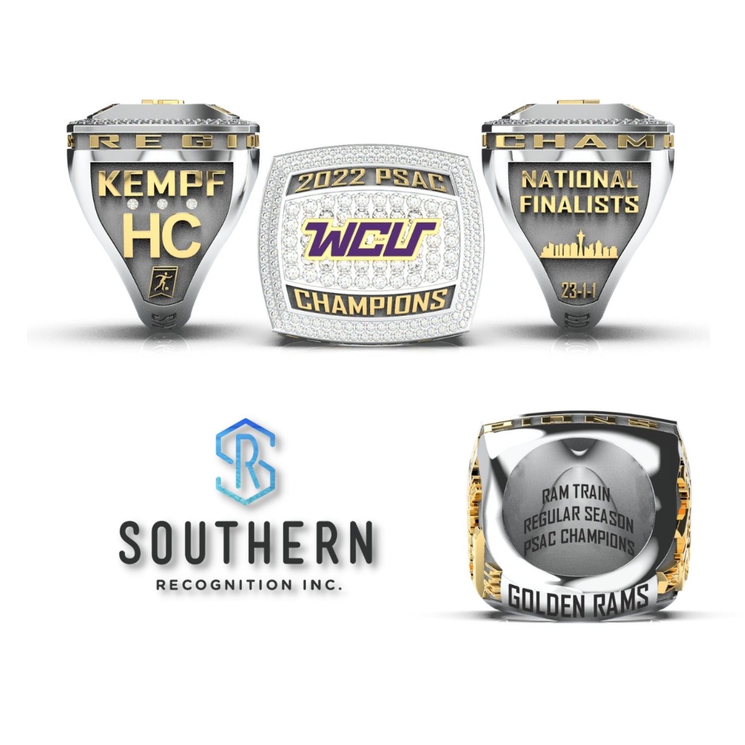 West Chester University - Womens Soccer - 2023 PSAC Championship Ring